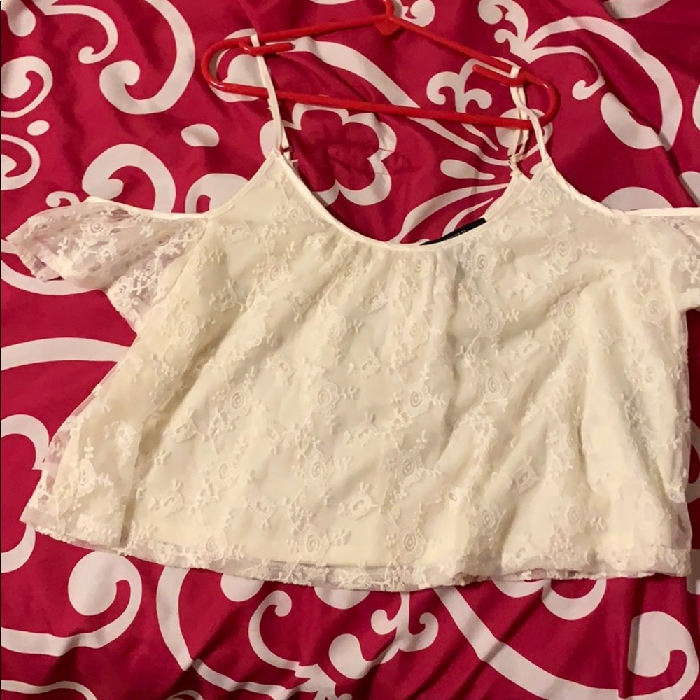 Off white lace tank top